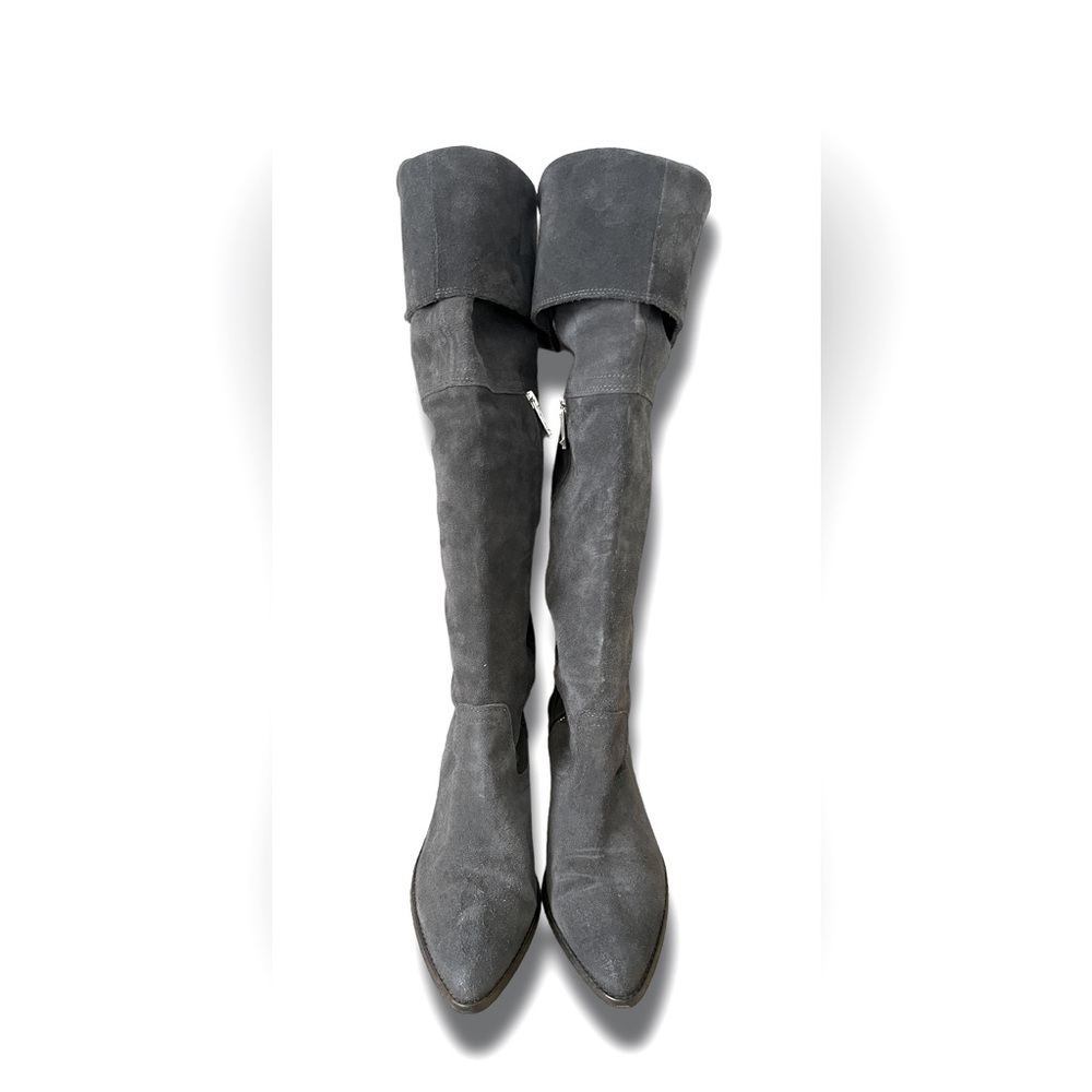Above knee leather boots